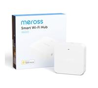 Meross Smart Hub MSH400 avec Alarme 110 dB, Prend en Charge Programmateur Arrosage, Détecteur Fumée, Capteurs (Porte/Fenêtre, Fuite Eau, Temp/Humidité) - Compatible avec Apple Home, Alexa, Google Home