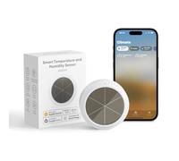 Meross Thermomètre Hygromètre Intelligent à Énergie Solaire (HUB REQUIS), Capteur de Température et d’Humidité Compatible avec Apple Home, Alexa et Google Home, Surveillance à Distance, Alerte d'Appli