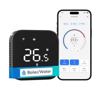 Meross Thermostat Connecté Encastrable, Thermostat WiFi pour Chaudière Gaz/Chauffage au Sol à Eau, Filaire Compatible avec Alexa et Google Home, Commande Vocale et Contrôle à Distance