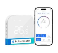 Meross Thermostat Connecté Encastrable, Thermostat WiFi pour Chaudière Gaz/Chauffage au Sol à Eau, Thermostat Filaire Compatible avec Alexa et Google Home, Commande Vocale et Contrôle à Distance