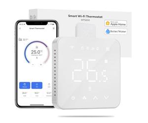 Meross Thermostat Connecté WiFi Mural pour Chaudière et Chauffage au Sol | Thermostat Intelligent Compatible avec HomeKit, Alexa et Google Home, Commande Vocale et Contrôle à Distance via Application