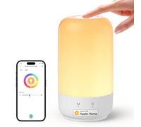 meross Veilleuse LED Connectée, Lampe de Chevet Intelligente Compatible avec Apple HomeKit, Alexa et Google Home, RGBCW Lampe de Table Multicolore Dimmable avec Commande Vocale et Contrôle à Distance