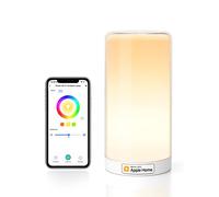 Meross Veilleuse LED Connectée WiFi, Lampe de Chevet Intelligente Compatible avec Apple Home, Alexa, Google Home et SmartThings, Lampe de Nuit Multicolore Dimmable avec RGB, Blanc Chaud et Blanc Froid