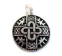 mérovingiens Pendentif Amulette (Chaîne Pendentif en argent) | Argent Sterling 925 veredelung
