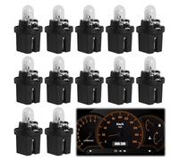 MERQUU Ampoule Compteur pour Twingo, 12 Pièces Ampoule Tableau De Bord, Amp oule T5 Led, Ampo ule W1.2w pour Voiture, Moto, Bateaux Remplacement Éclairage Compteur Vitesse Jauge Cluster