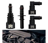 MERQUU Connecteur De Tuyau De Carburant Droit Femelle, 4 pièces Connecteur De Tuyau De Carburant, Raccord Rapide Gasoil, Raccord Durite pour Essence, Convient aux tuyaux de Carburant en Nylon 10×1