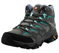 Merrell Bottes de randonnée imperméables Moab 3 Mid pour femme, Granite/bleu marin, 9 Wide