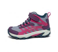 Merrell Bottes de randonnée imperméables Moab Speed 2 Mid avec Fermeture Alternative Unisexe pour Enfant, Baie/Bleu Marine, 7 Big Kid