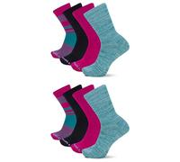 Merrell Chaussettes rembourrées pour Homme et Femme-Poids Moyen-4, 8, 12 Évacuation de l'humidité, Assortiment Rose (8 Paires), Small/Medium Mixte