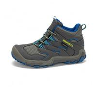 Merrell Chaussures de randonnée unisexes Chameleon 7 Access Mid WTRPF pour enfant, gris/bleu, 1 Little Kid