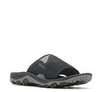 Merrell Huntington Sandales enfiler en cuir pour homme, noir, 43 EU