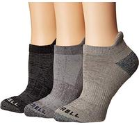 Merrell Men's and Women's Wool Everyday Hiking Low Cut Socks-3 Pairs-Cushioned Moisture Wicking Chaussettes décontractées, Languette Basse-Anthracite chiné, S-M (Lot de 3) Femme