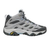 Merrell Moab 3 Mid Gore-Tex Chaussures de marche imperméables en daim de porc et dessus en maille pour femme Semelle extérieure Vibram TC5+, gris, 37 EU