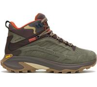 Merrell - Chaussures de randonnée journée - Moab Speed 2 Ltr Mid Wp Olive pour Homme en Cuir - Taille 46 - Vert Vert 46