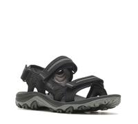 Merrell Sandales convertibles Huntington pour homme, cuir noir, 41.5 EU