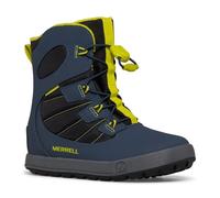 Merrell Unisex Kid's Snow Bank 4.0 WTRPF Boot, Bleu marine/vert citron, 31 EU