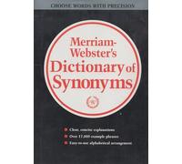 Merriam Webster'S Dictionary Of Synonyms