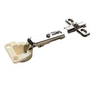 Merriway BH04754 Charnière coulissante pour armoire de cuisine, plaque cruciforme plaquée zinc avec tasse blanche, revêtement complet 26 mm à 95 degrés