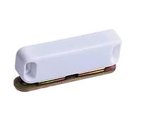 Merriway BH04808 Loquet magnétique pour porte de placard 65 mm avec plaque simple et vis, force de traction 8 kg - Blanc