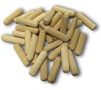 Merriway BH04855 Lot de 100 chevilles cannelées en bois M6 x 30 mm Blanc