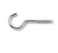 Merriway BH06678 Bulk Hardware Crochets à vis en acier inoxydable 304 Argenté 60 mm