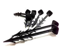 Merriway BH06832 Bulk Hardware Lot de 50 piquets de paillage/filetage/membrane en plastique résistant Noir 90 mm