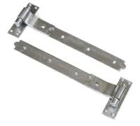 Merriway BH06864 Lot de 2 charnières de portail robustes à manivelle en acier galvanisé, 350 mm, noir