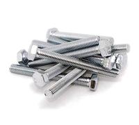 Merriway BH06946 Bulk Hardware Lot de 10 boulons à tête hexagonale en acier inoxydable 316 A4 de qualité marine Argenté M5 x 25 mm