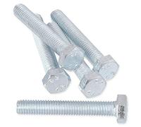 Merriway BH06951 Bulk Hardware Lot de 5 boulons à tête hexagonale en acier inoxydable 316 A4 de qualité marine Argenté