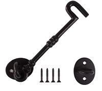 Merriway BH06967 Bulk Hardware Crochet de cabine traditionnel en fonte Noir 200 mm