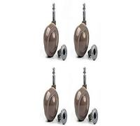 Merriway BH06972 Bulk Hardware Lot de 4 roulettes à bille Beige 180 kg max. Gauche 2 x droitier n°46 50 mm Marron