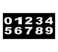 Merriway BH07151 Lot de 40 boîtes aux lettres autocollantes en vinyle Blanc 150 mm Chiffres de 0 à 9