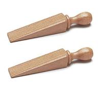 Merriway BH07559 Cale porte en bois naturel 140 mm Marron