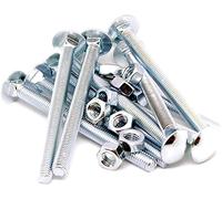 Merriway BH07606 Boulon et écrou de carrosserie en acier zingué brillant M10 x 150 mm Argenté