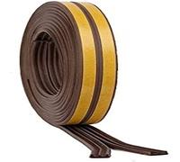 Merriway Bulk Hardware Adhésif en Caoutchouc EPDM Profil Boudin de Porte, Marron 10 m (Lot de 4 par 2,5 m), 4 pièces