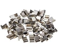 Merriway Bulk Hardware BH03660 Clips de vitrage de type W/boucle en Z en Acier Inox, Set de 100 Pièces, Blanc