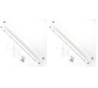 Merriway Bulk Hardware BH05603 Aération pour fenêtre et porte Entièrement réglable 400 mm - Blanc (Lot de 2)