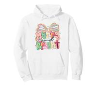 Merry and Bright Noeud Lettrage de Noël Rétro Pastel Femme Sweat à Capuche