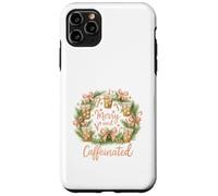 Merry and Caffeinated Christmas Iced Coffee Wreath Coque pour iPhone 11 Pro Max