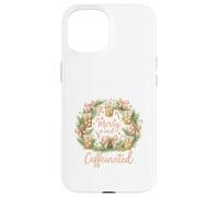 Merry and Caffeinated Christmas Iced Coffee Wreath Coque pour iPhone 15