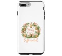 Merry and Caffeinated Christmas Iced Coffee Wreath Coque pour iPhone 7 Plus/8 Plus