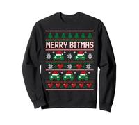 Merry Bitmas 8 Bit Gamer Pull de Noël Moche Style rétro Sweatshirt