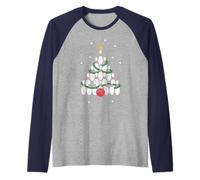 Merry Bowlmas Chapeau de Père Noël avec Boules de Bowling Manche Raglan