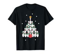 Merry Bowlmas Chapeau de Père Noël avec Boules de Bowling T-Shirt
