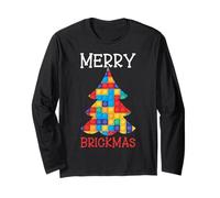 Merry Brickmas Brique de Construction Maître de Noël Manche Longue