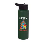 Merry Brickmas Brique de construction Maître de Noël Stainless Steel Insulated Water Bottle