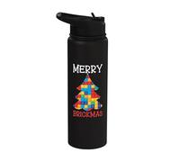 Merry Brickmas Brique de construction Maître de Noël Stainless Steel Insulated Water Bottle
