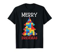 Merry Brickmas Brique de Construction Maître de Noël T-Shirt