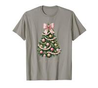Merry Bright Sapin de Noël Vintage rétro Rose T-Shirt