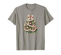 Merry Bright Sapin de Noël Vintage rétro Rose T-Shirt